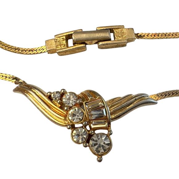 Givenchy Rhinestone Cluster Collar Necklace - Vintage - Picture 1 of 11
